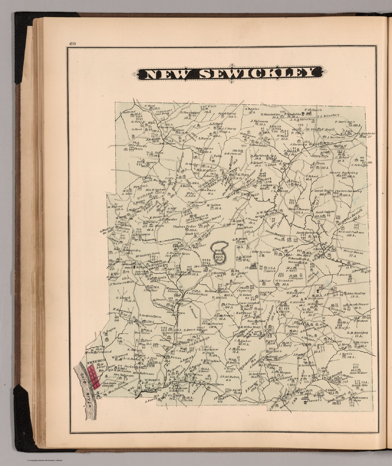 New Sewickley Township, Beaver Co. PA. David Rumsey Historical Map