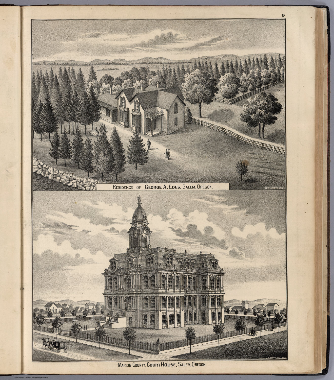 Residence of A. Edes, Salem, Oregon. Marion County, Court House