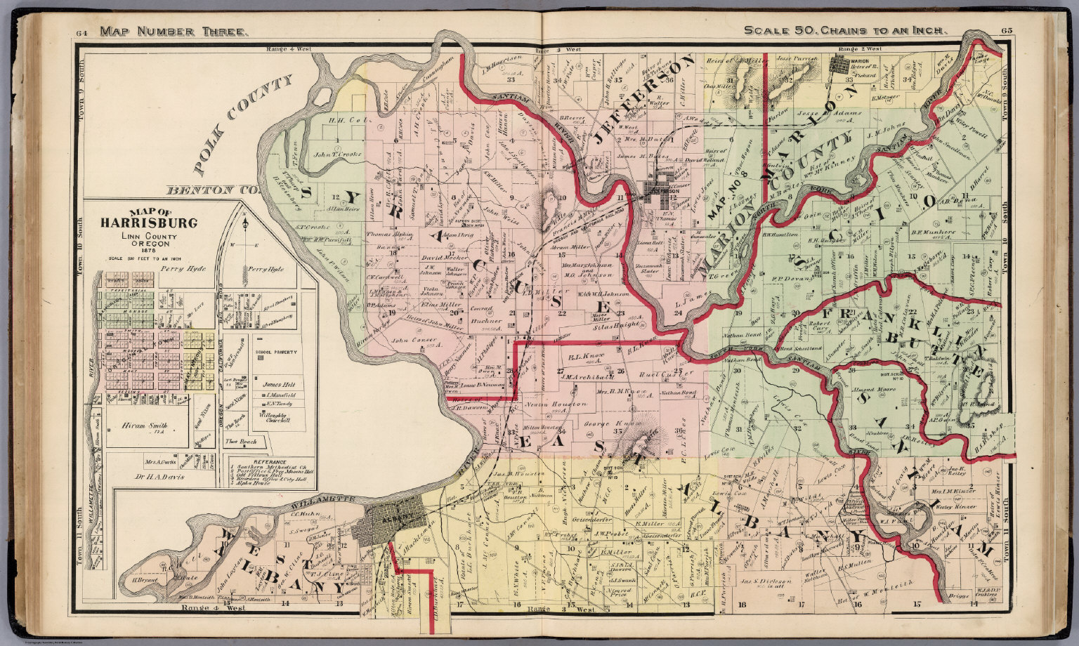 Map Number Three Linn County Oregon David Rumsey Historical
