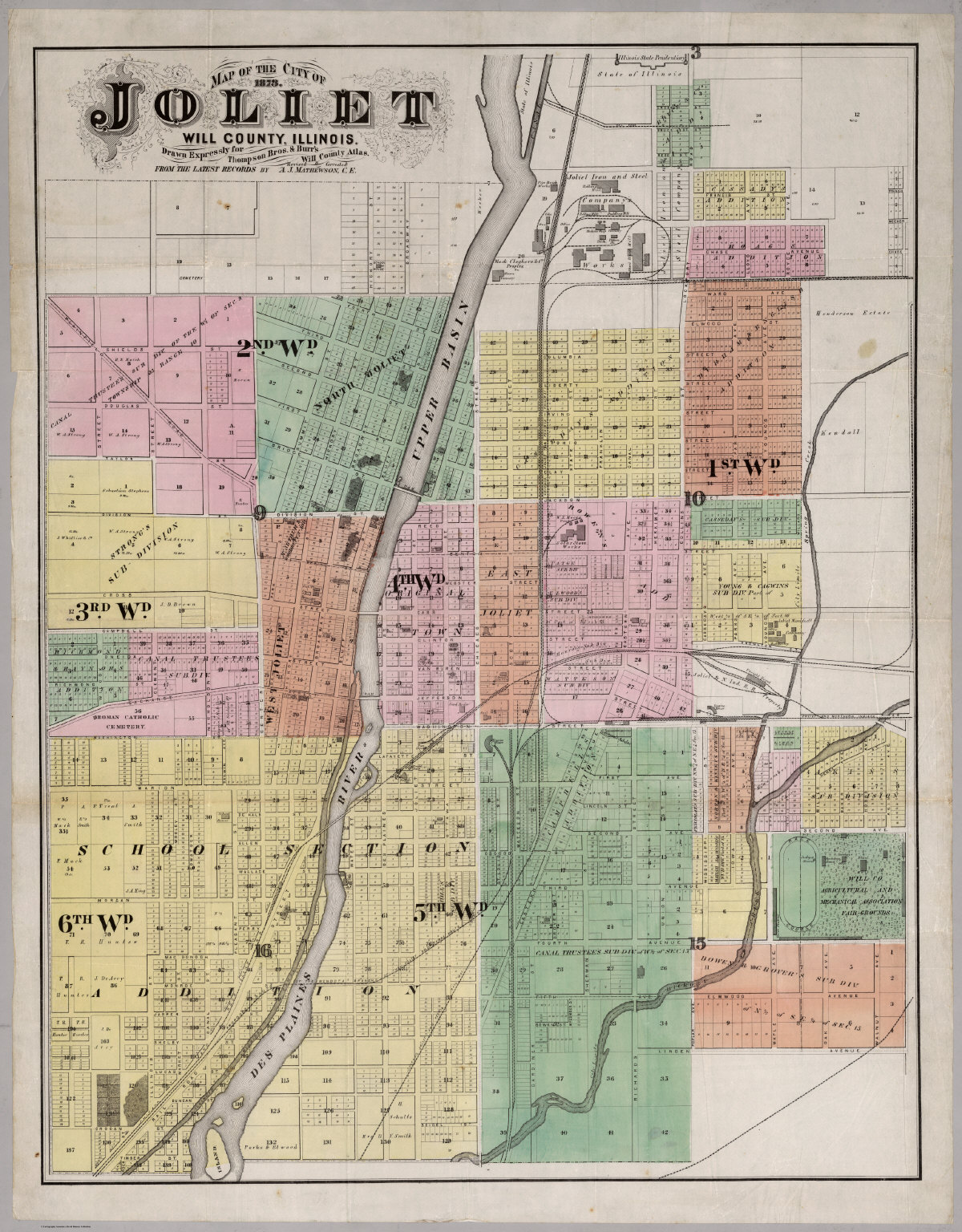 Joliet Will County Illinois David Rumsey Historical Map Collection