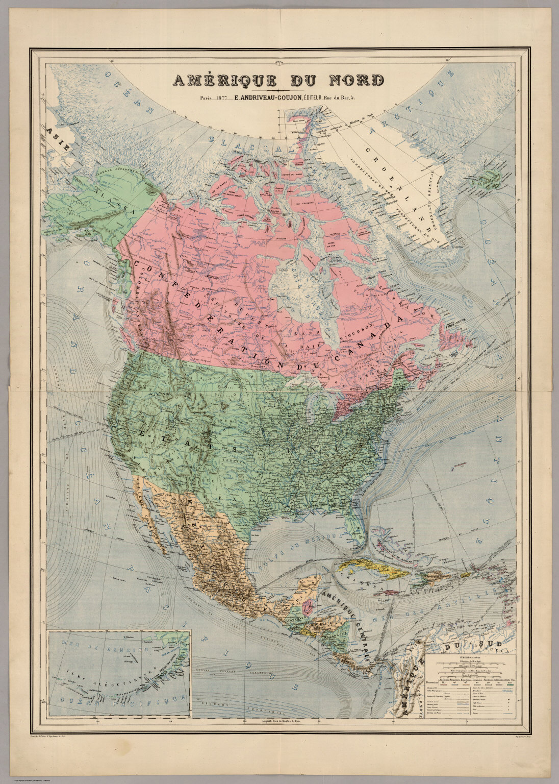 Amerique Du Nord. Paris 1877 - David Rumsey Historical Map Collection