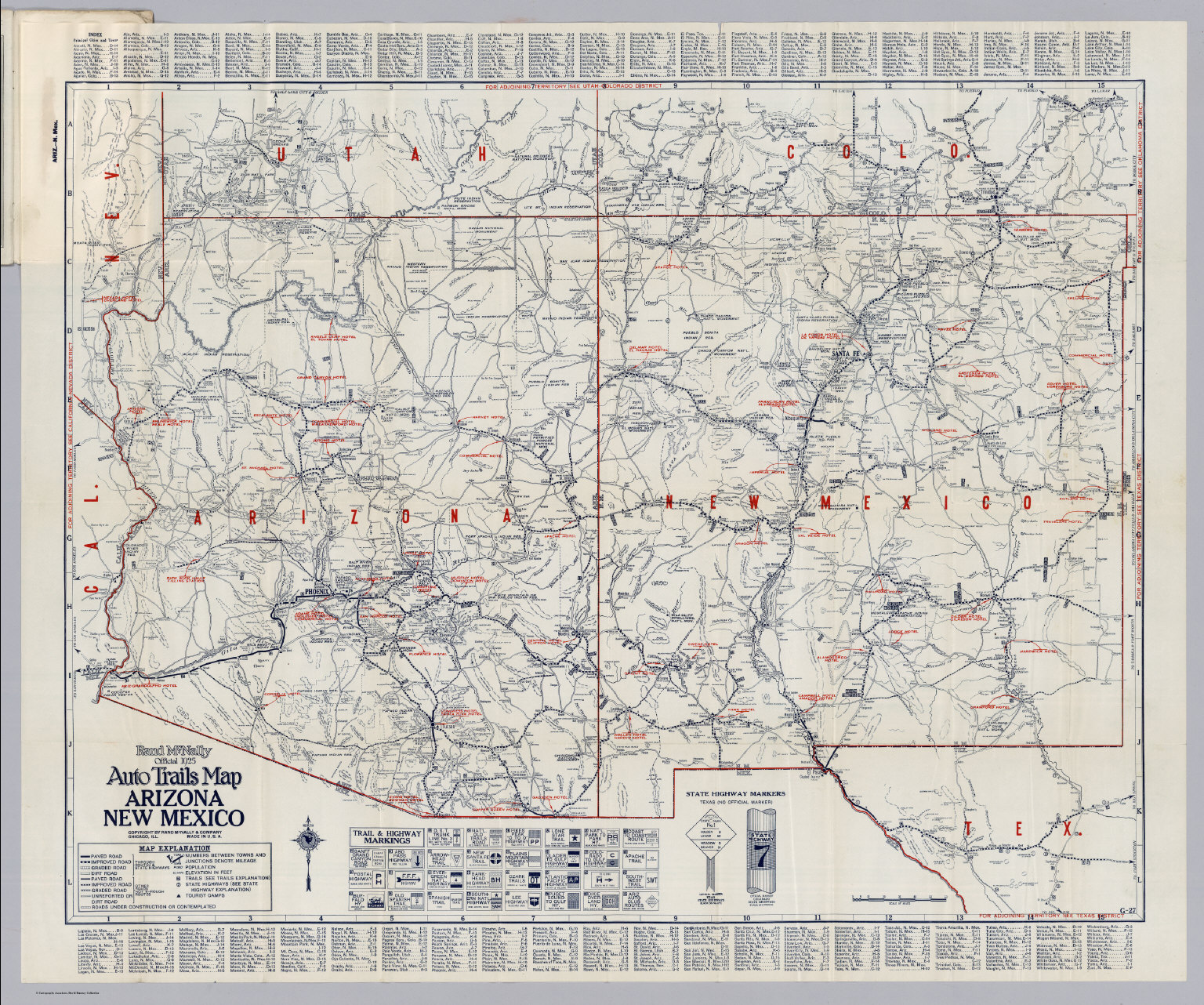 Map Of New Mexico And Arizona Arizona, New Mexico - David Rumsey Historical Map Collection