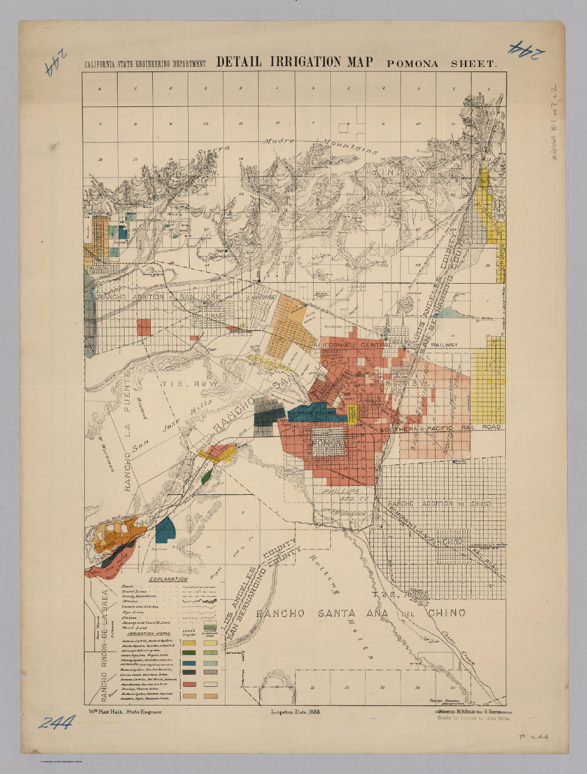 Pomona. Detail Irrigation Map. - David Rumsey Historical Map Collection