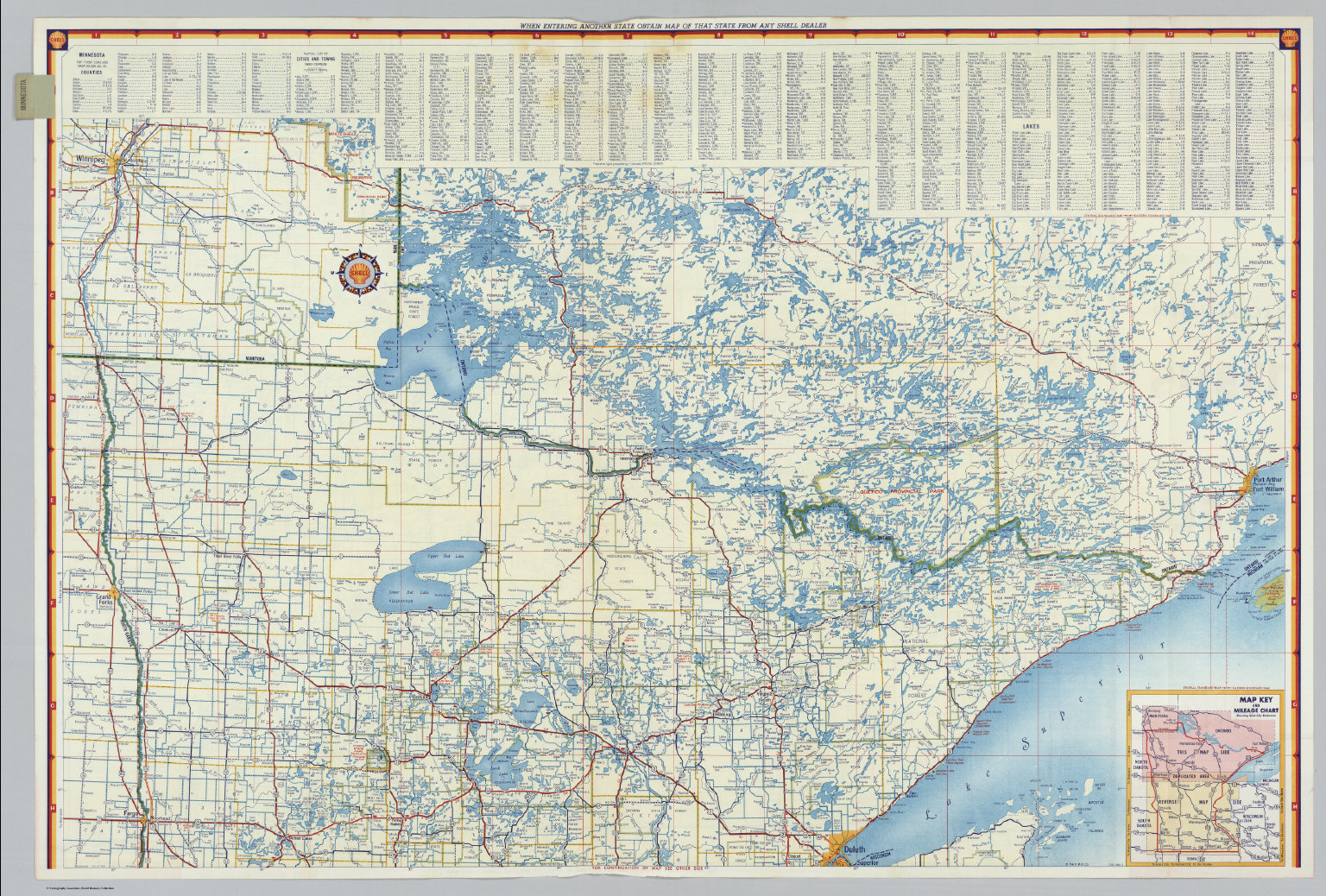 Shell Highway Map Of Minnesota Southern Portion David Rumsey Historical Map Collection