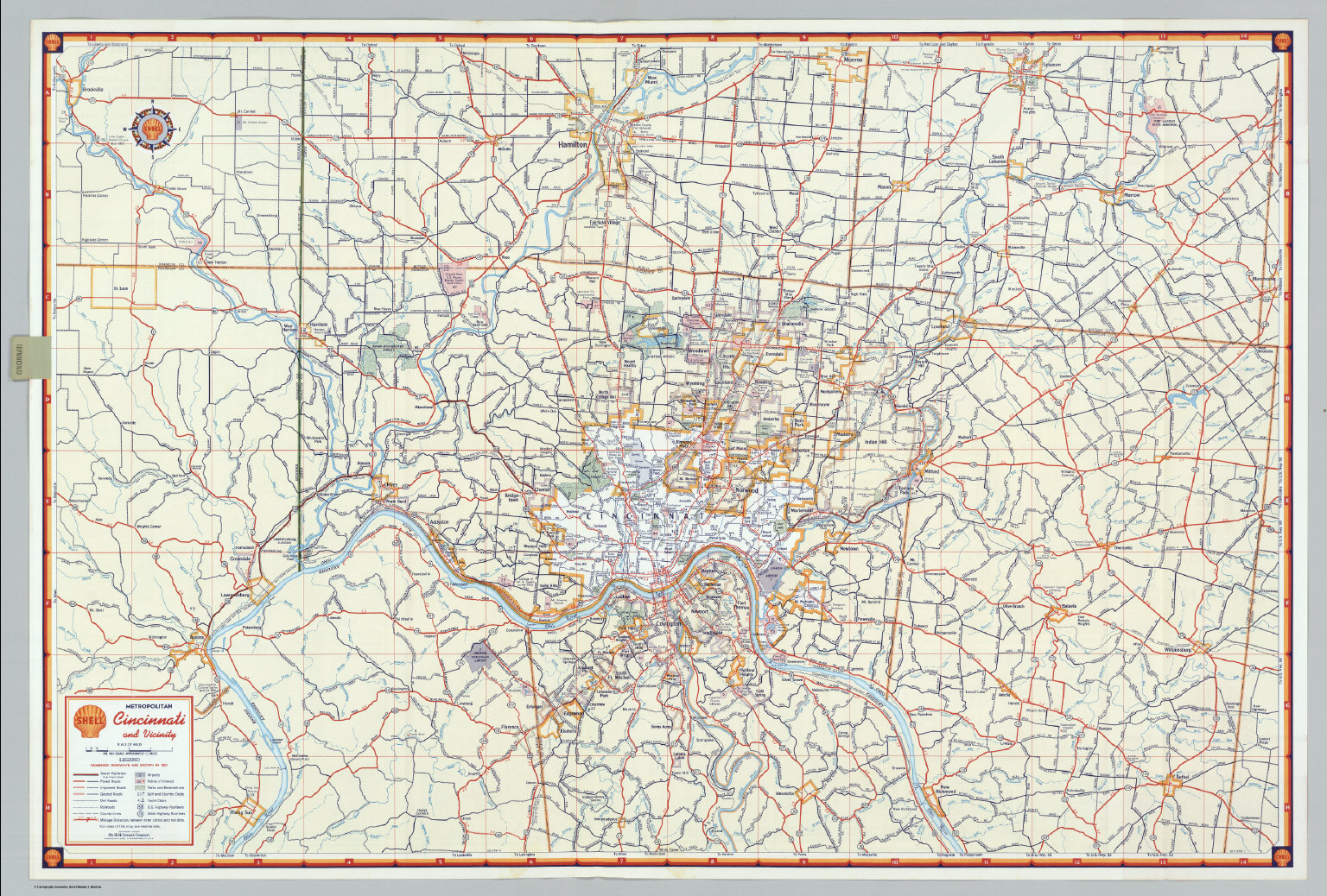 Shell Metropolitan Cincinnati and Vicinity. - David Rumsey Historical ...