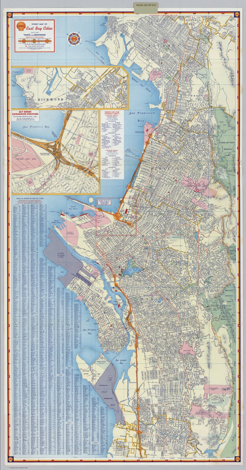 Shell Street Map of East Bay Cities. - David Rumsey Historical Map ...