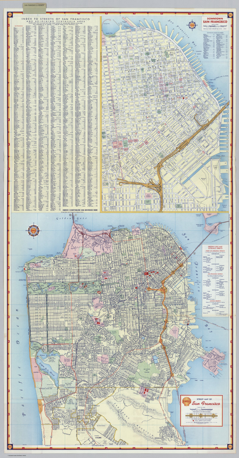 Shell San Francisco and Vicinity. - David Rumsey Historical Map Collection