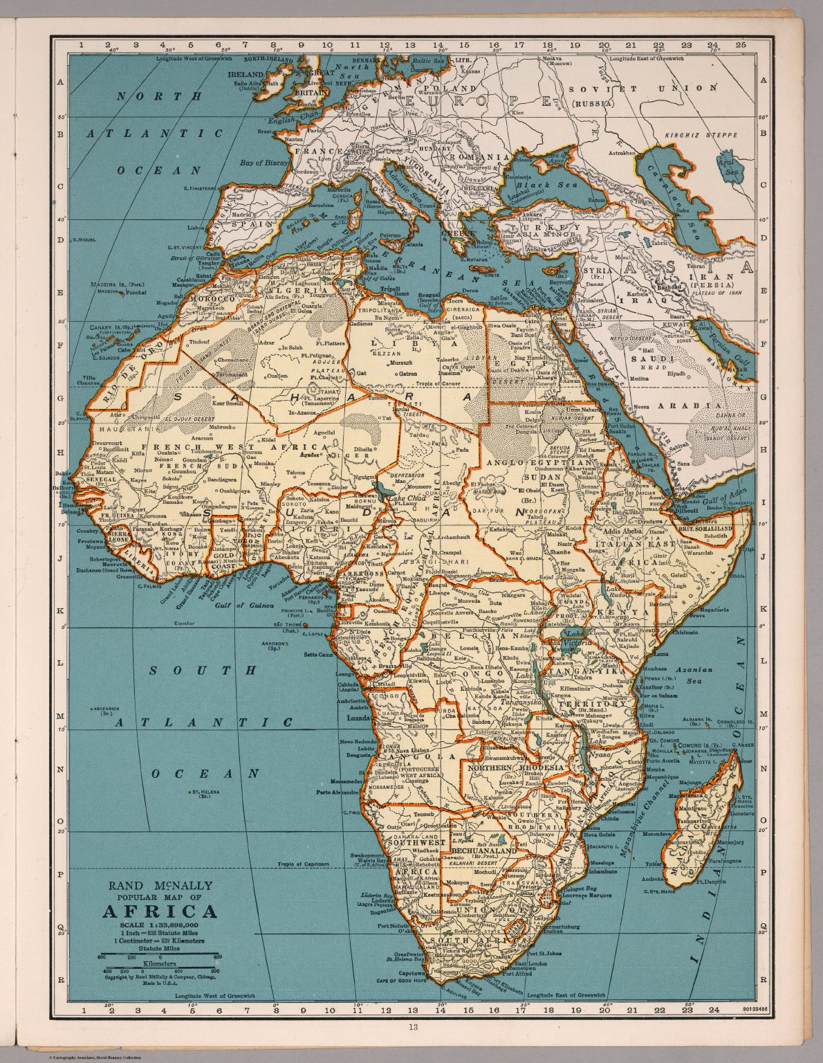 Rand McNally Popular map Africa - David Rumsey Historical Map Collection