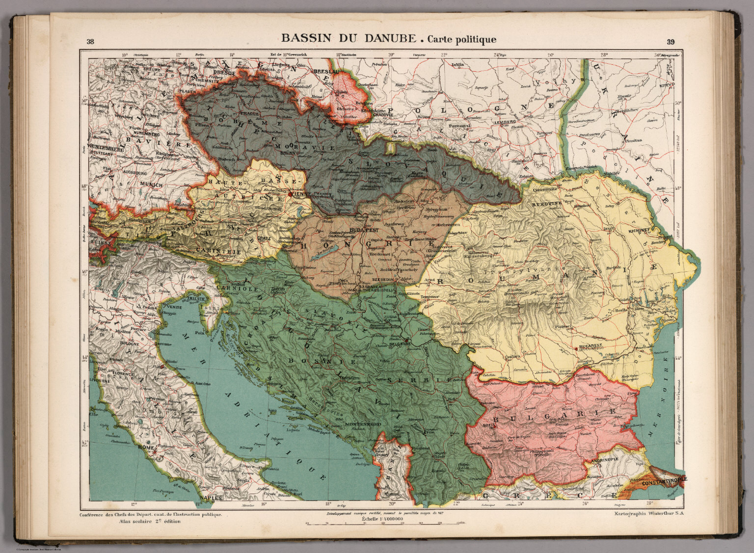 Bassin du Danube. Carte du Politique - David Rumsey Historical Map ...