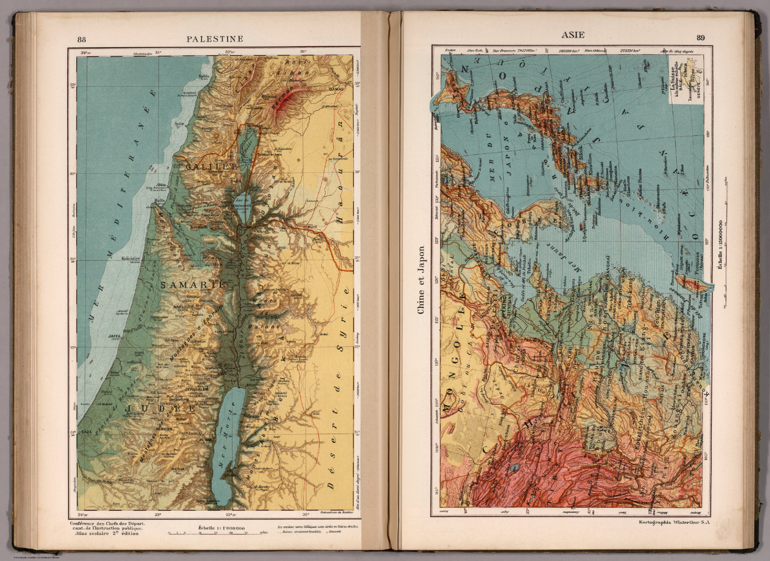 Palestine. Chine Et Japon - David Rumsey Historical Map Collection