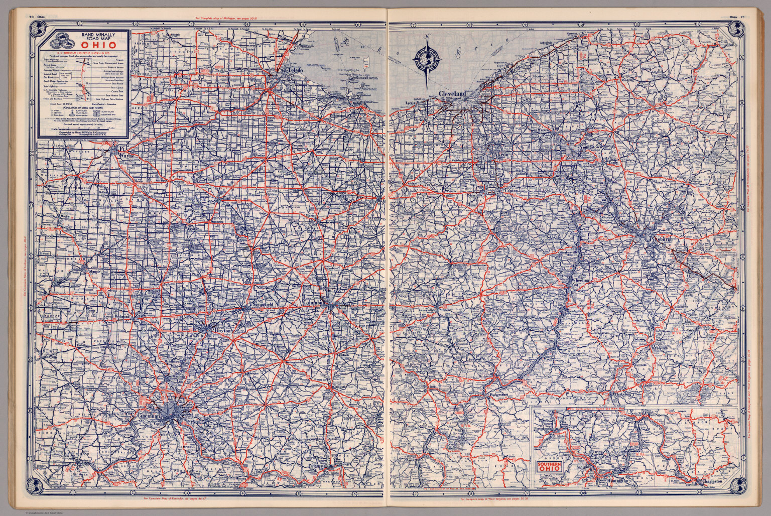 Road Map Of Ohio David Rumsey Historical Map Collection 0099