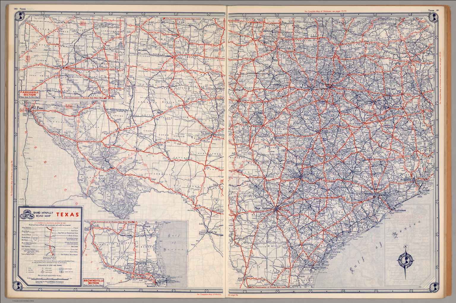 Road Atlas Map Of Texas Road map of Texas   David Rumsey Historical Map Collection