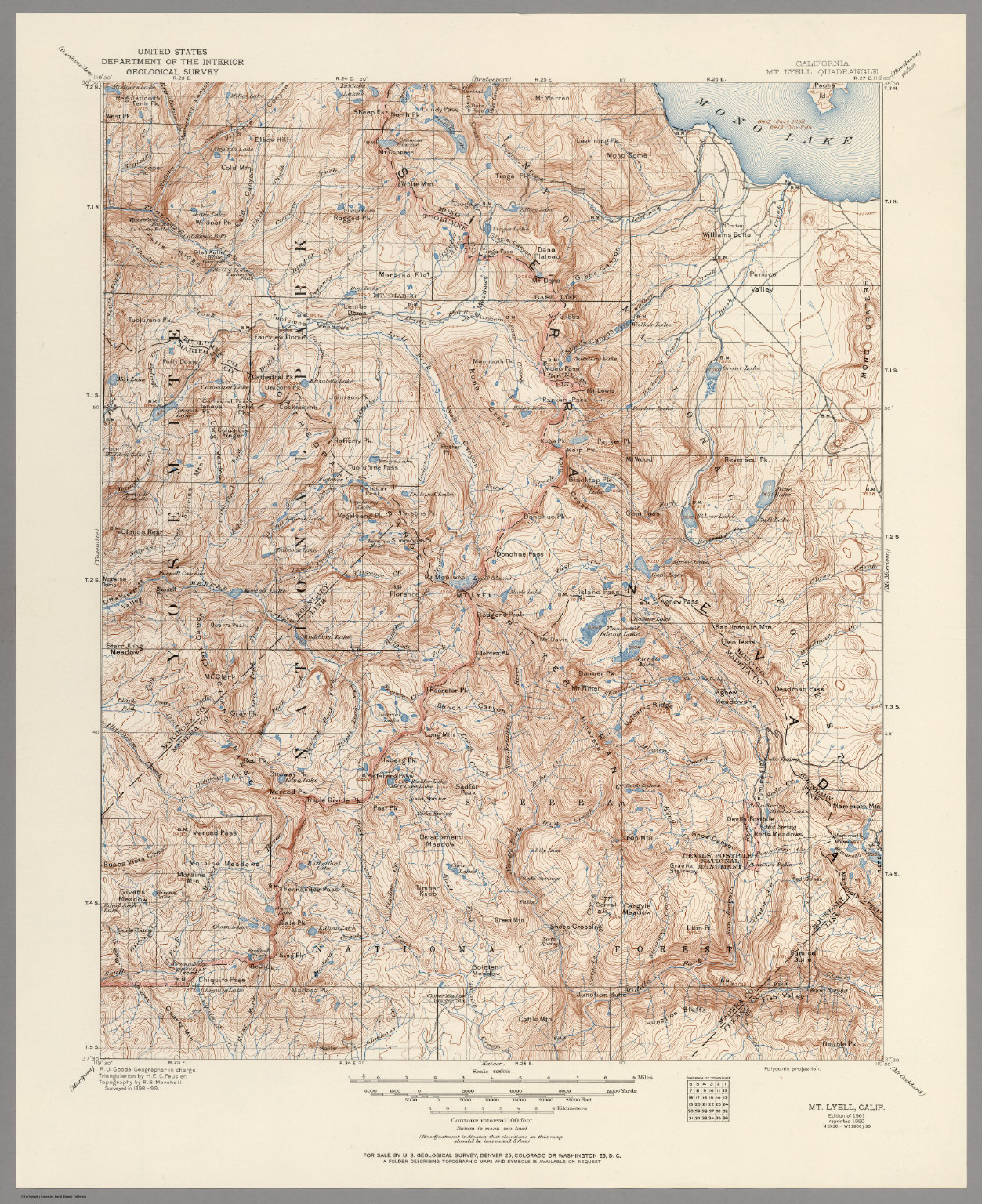 Mt. Lyell, Calif. - David Rumsey Historical Map Collection