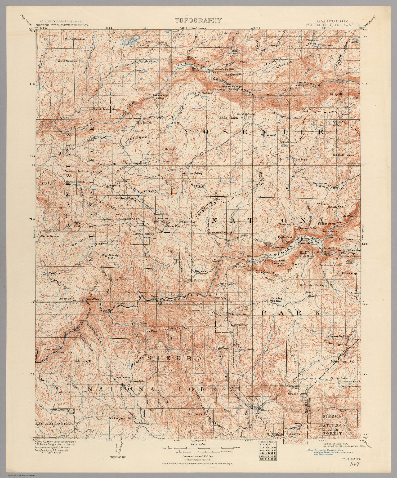 Yosemite, Calif. - David Rumsey Historical Map Collection