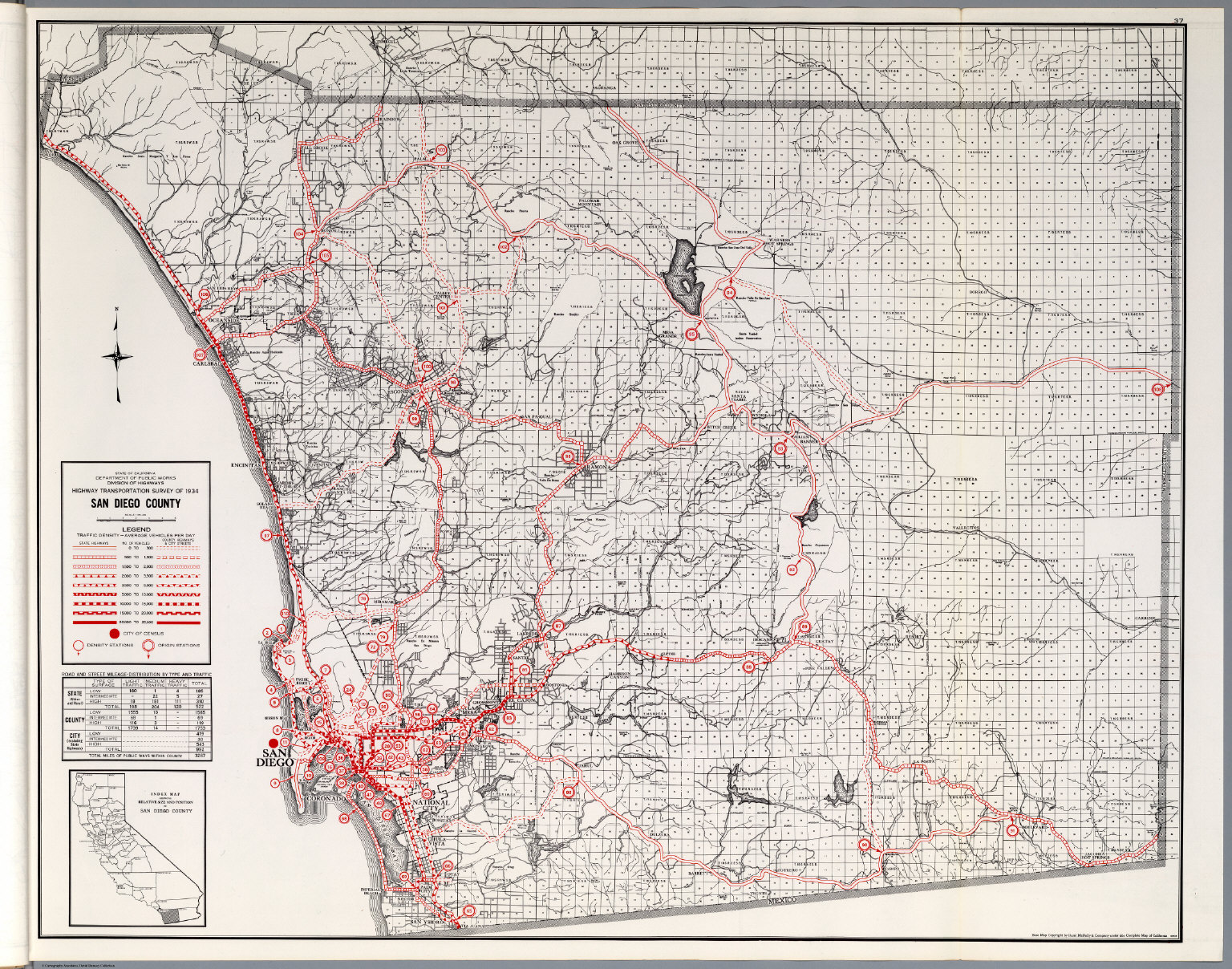 San Diego Road Map San Diego County. - David Rumsey Historical Map Collection