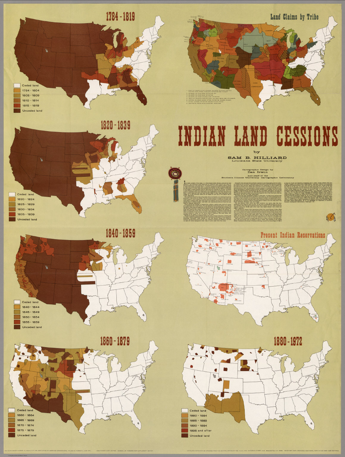 Indian Land Cessions Map Indian Land Cessions. - David Rumsey Historical Map Collection