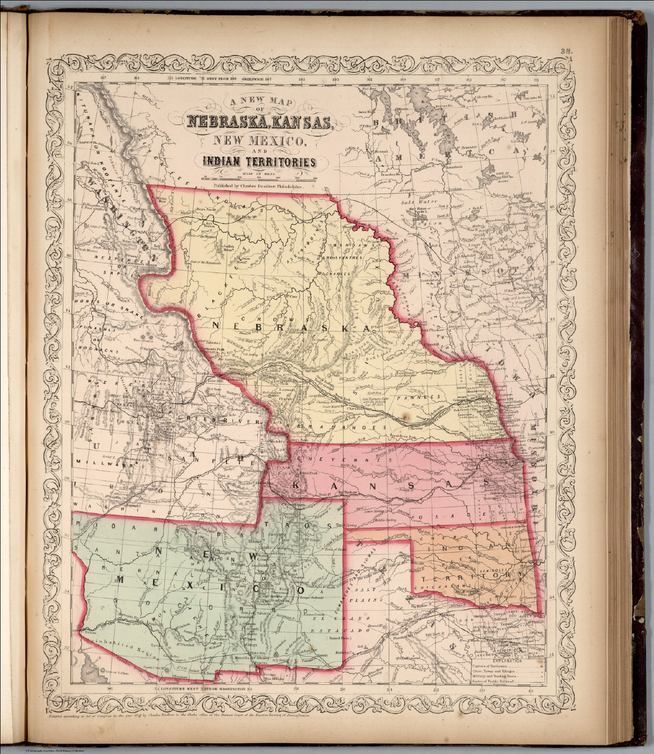 Nebraska, Kansas, New Mexico, and Indian Territories - David Rumsey