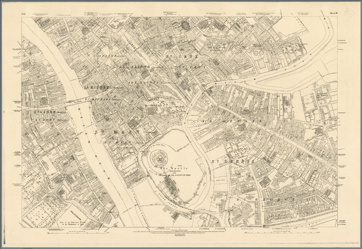 Sheet 12 Plan Of York 1852 David Rumsey Historical Map Collection 6237