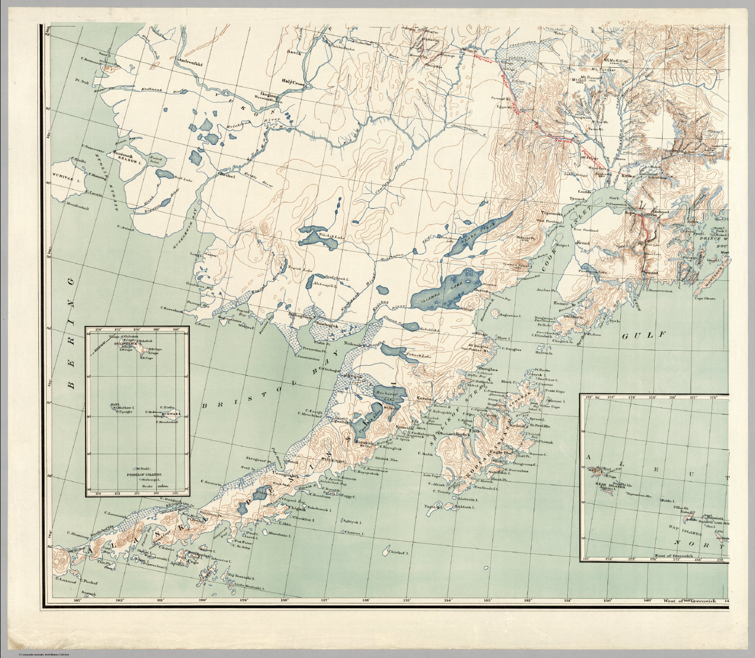 Map of Alaska By the Alaska Road Commission. (Lower left sheet) - David