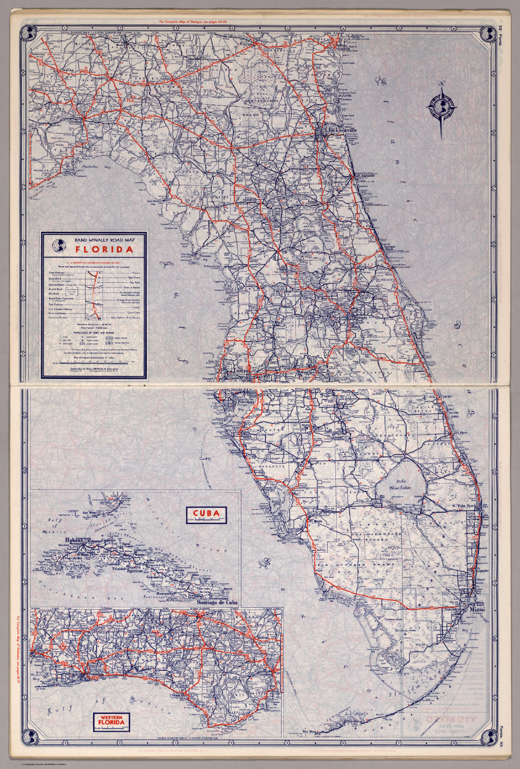 Rand McNally Road map: Florida   David Rumsey Historical Map 