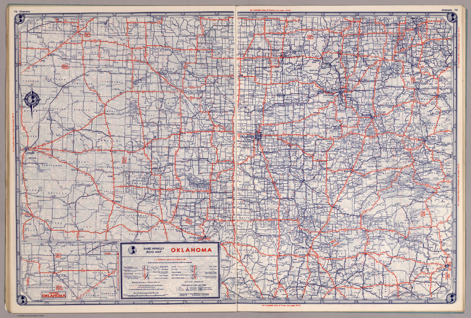 Rand McNally Road map Oklahoma David Rumsey Historical Map Collection