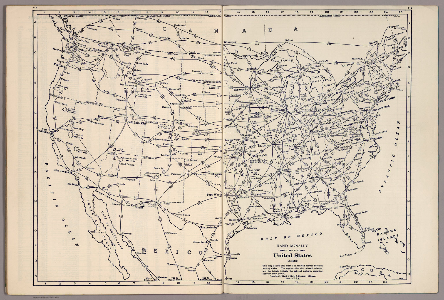 Rand McNally Handy railroad map: United States - David Rumsey ...