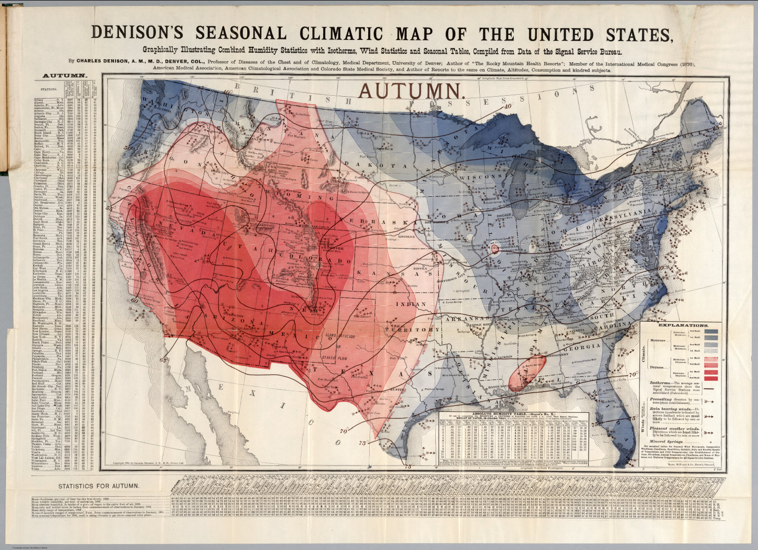 Autumn. Denison's seasonal climatic map of the United States David