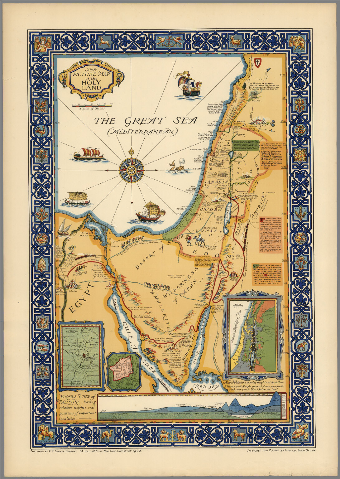 Map Of Holy Land The Picture Map Of The Holy Land - David Rumsey Historical Map Collection