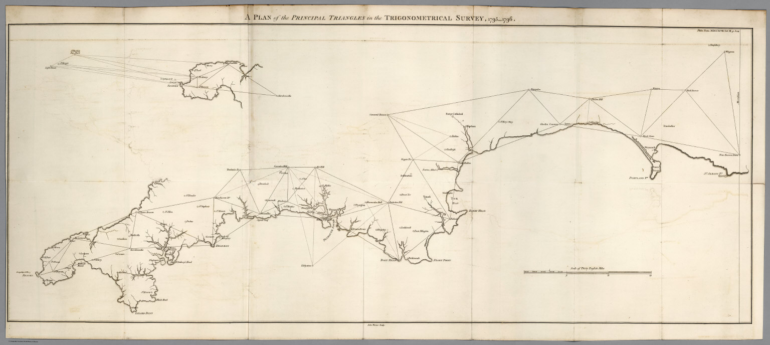 A plan of the principal triangles in the trigonometrical survey, 1795-1796
