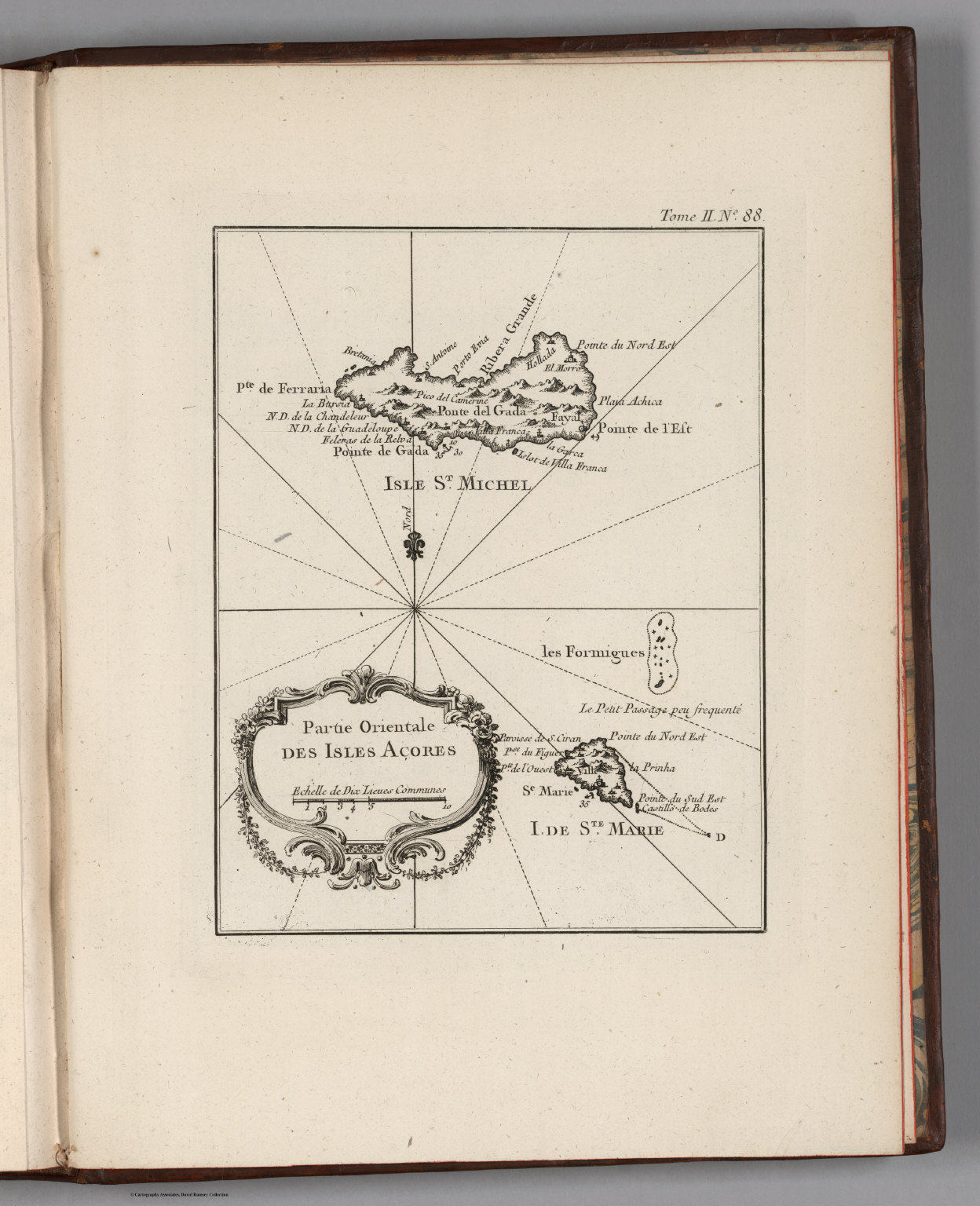 Partie Orientale Des Isles Acores David Rumsey Historical Map Collection