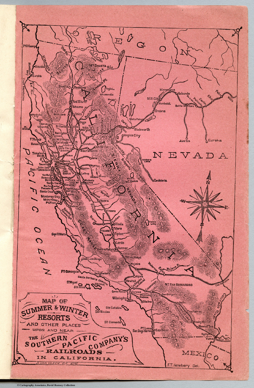 Central & Southern Pacific railroads in California David Rumsey