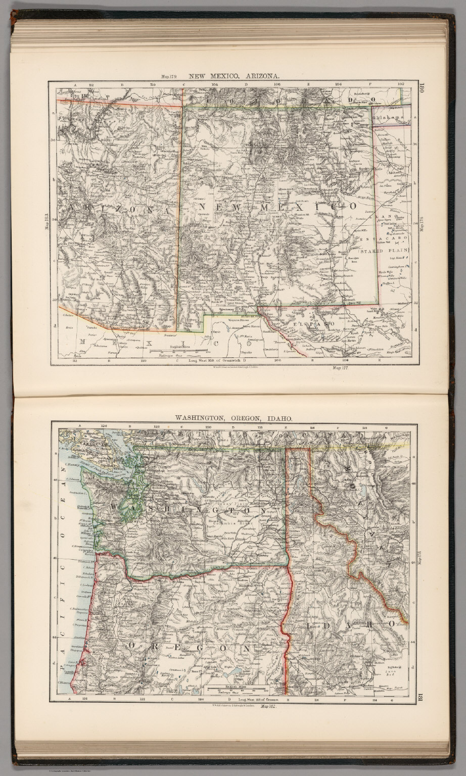 New Mexico, Arizona. Washington, Oregon, Idaho. - David Rumsey ...