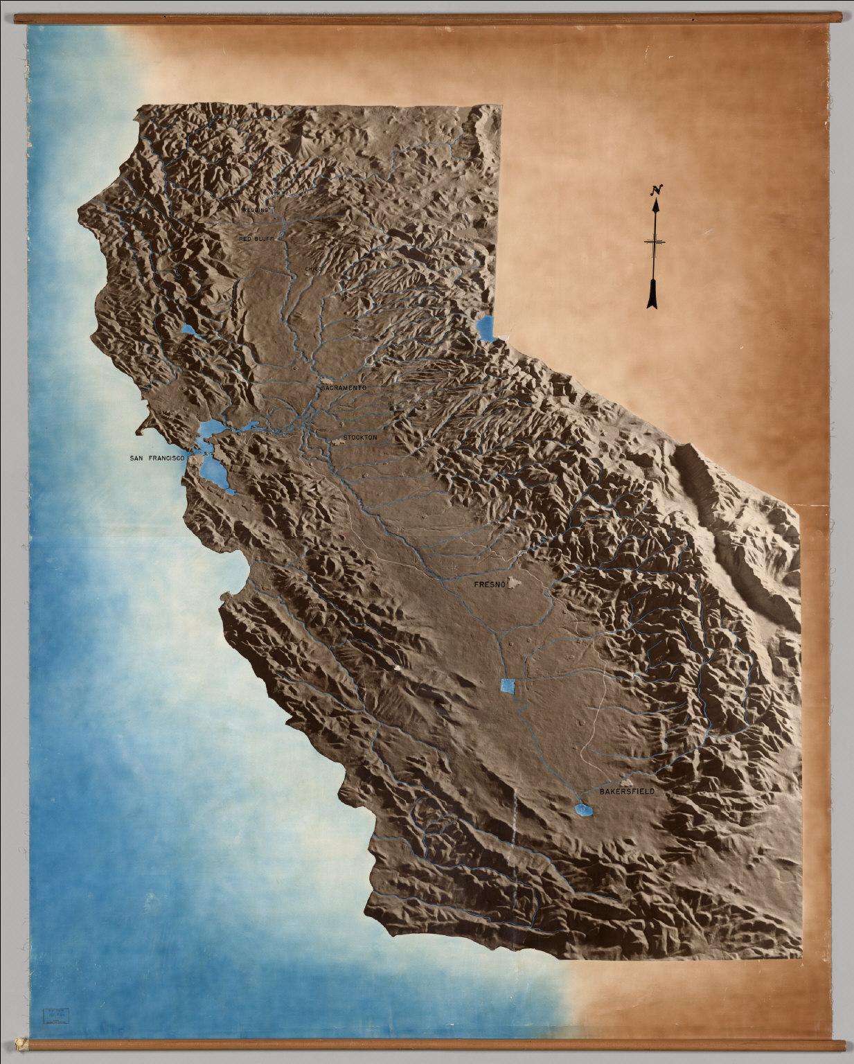 California -- Physical. - David Rumsey Historical Map Collection