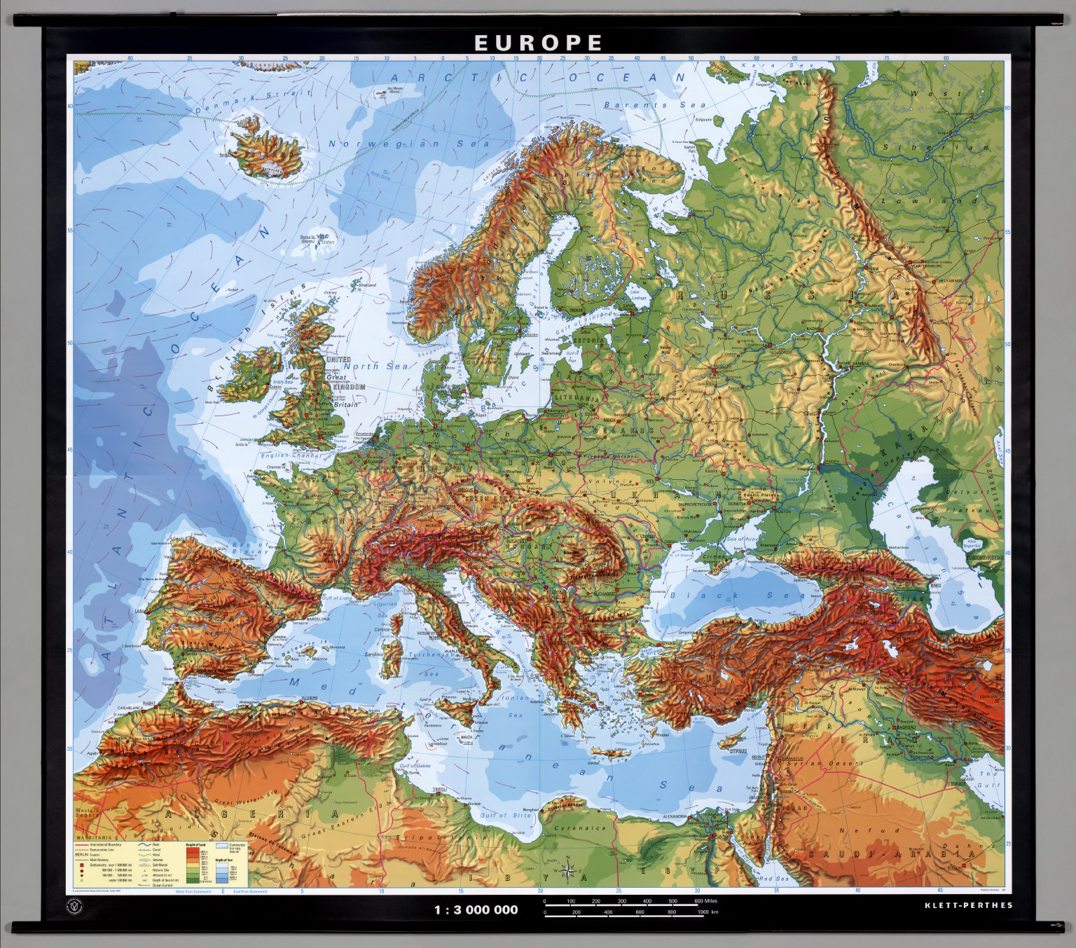 Europe -- Physical - David Rumsey Historical Map Collection