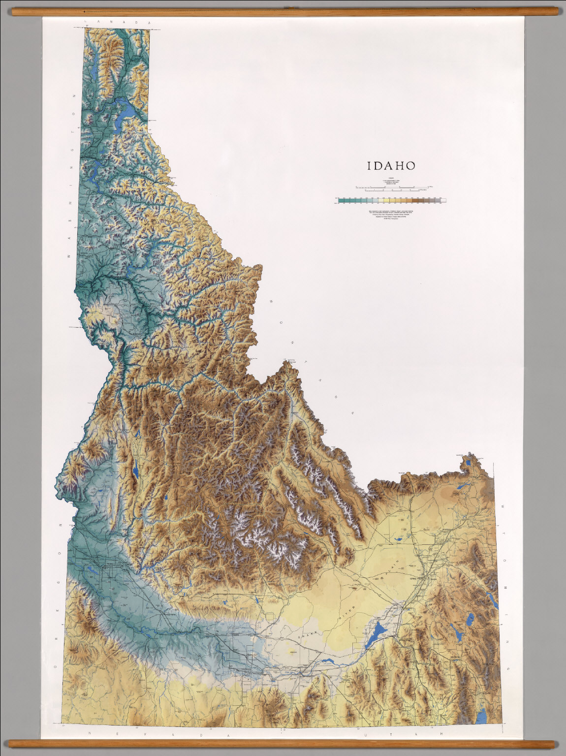 Physical Map Of Idaho Ezilon Maps Images 3506