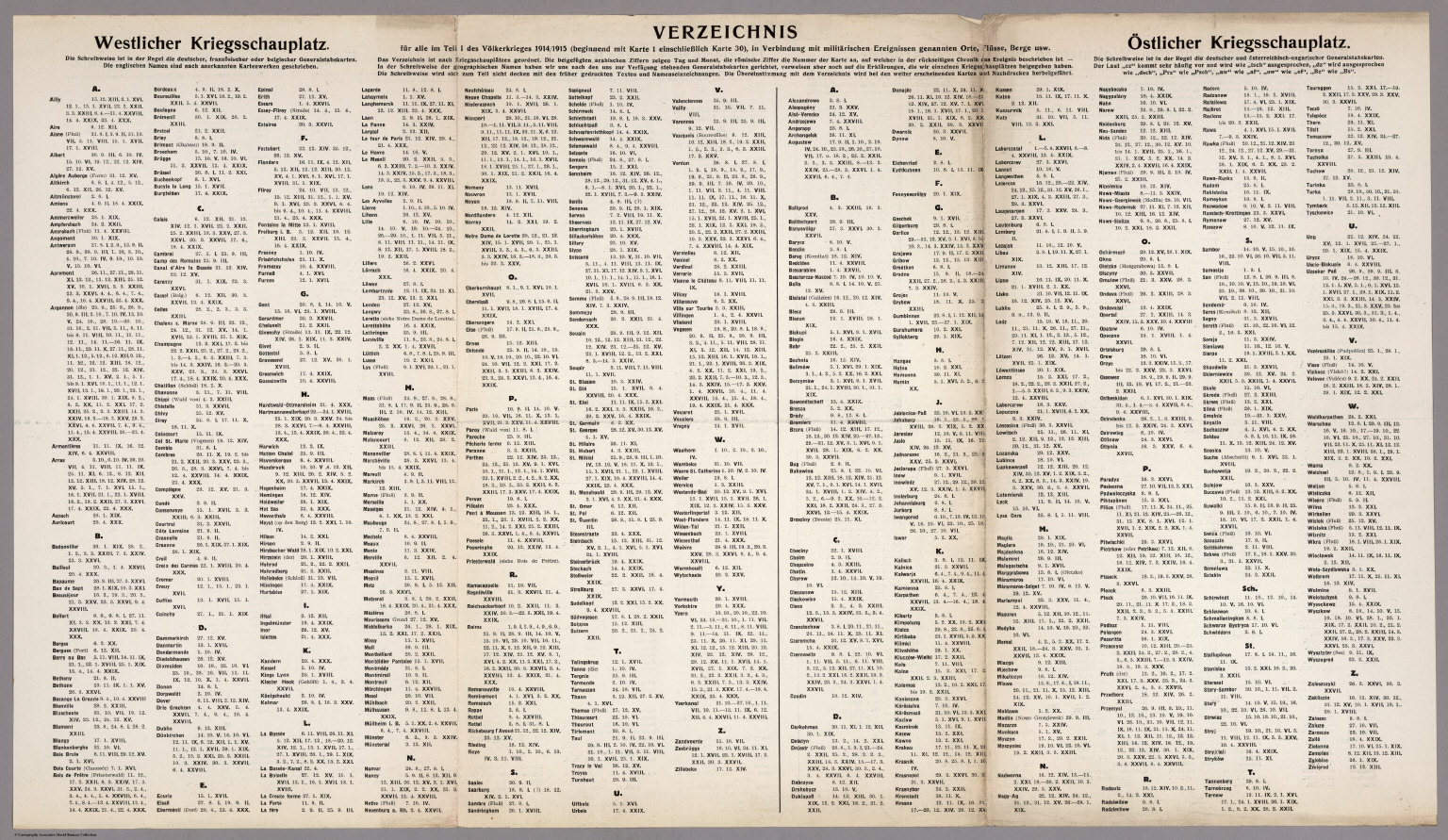 Index: (verso) Directory For Volume 1, Maos 1-30. - David Rumsey ...