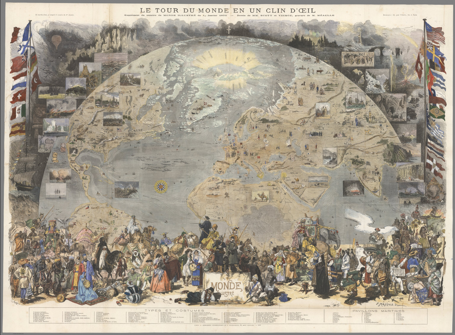 Le Tour Du Monde En Un Clin D Oeil David Rumsey Historical Map Collection