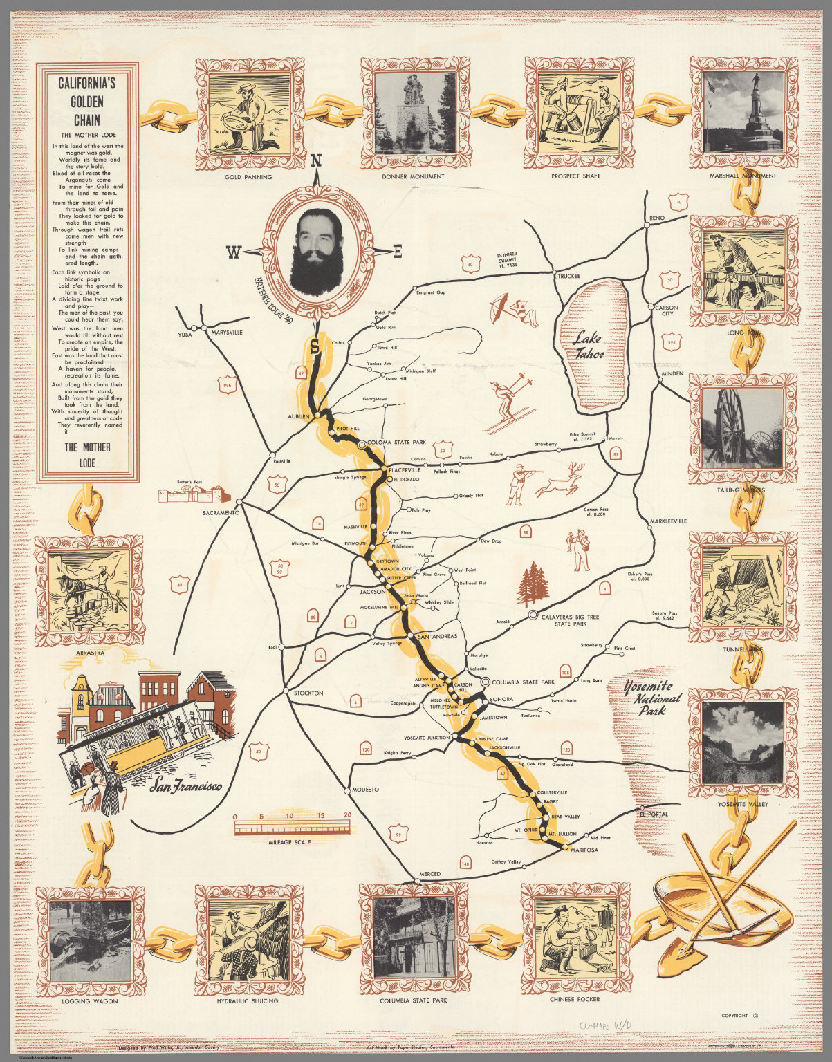 California's Golden Chain : the Mother Lode. - David Rumsey Historical 