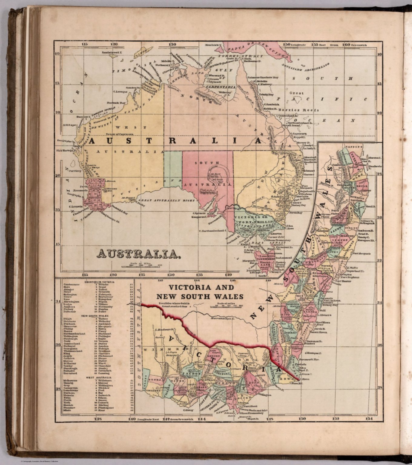 Australia, Victoria, And New South Wales. - David Rumsey Historical Map ...