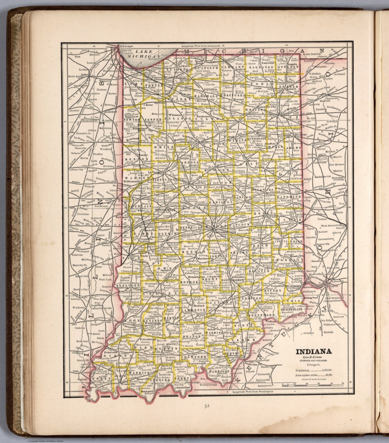 Indiana. - David Rumsey Historical Map Collection