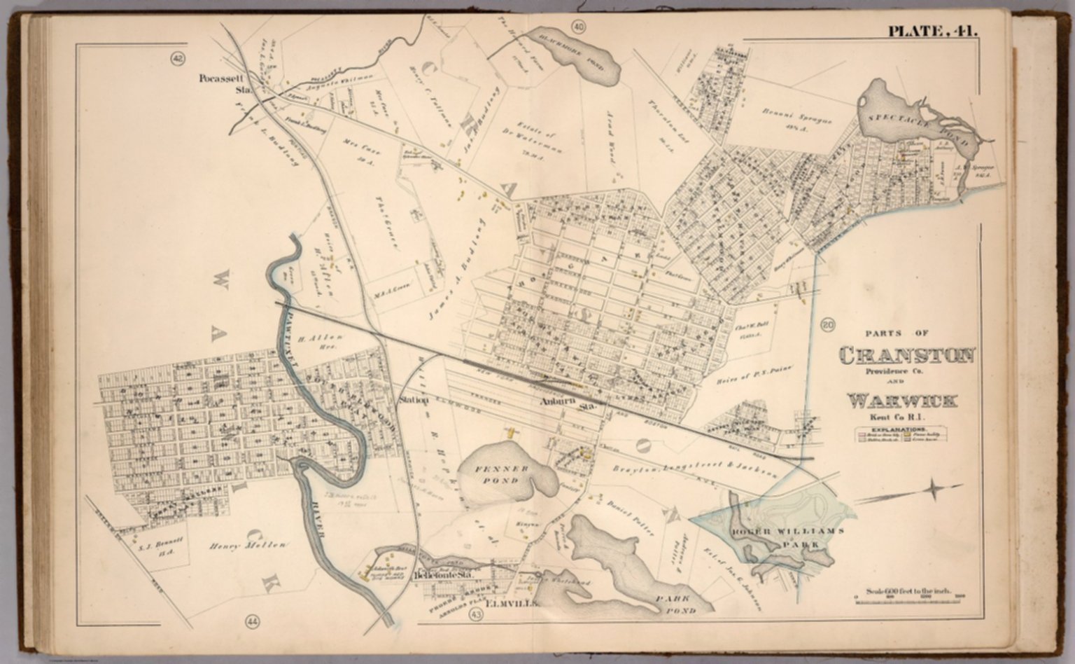 Cranston Ri Plat Maps Plate 41. Parts Of Cranston, Providence Co. And Warwick, Kent Co., R.i. -  David Rumsey Historical Map Collection