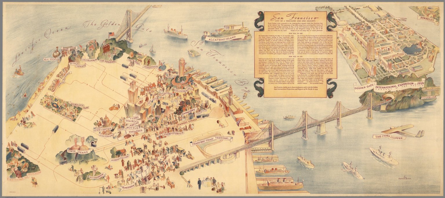 San Francisco City Of Thousand And One Delights - David Rumsey ...