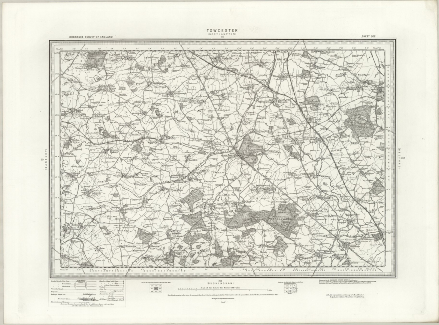 202 Towcester (Outline) David Rumsey Historical Map Collection