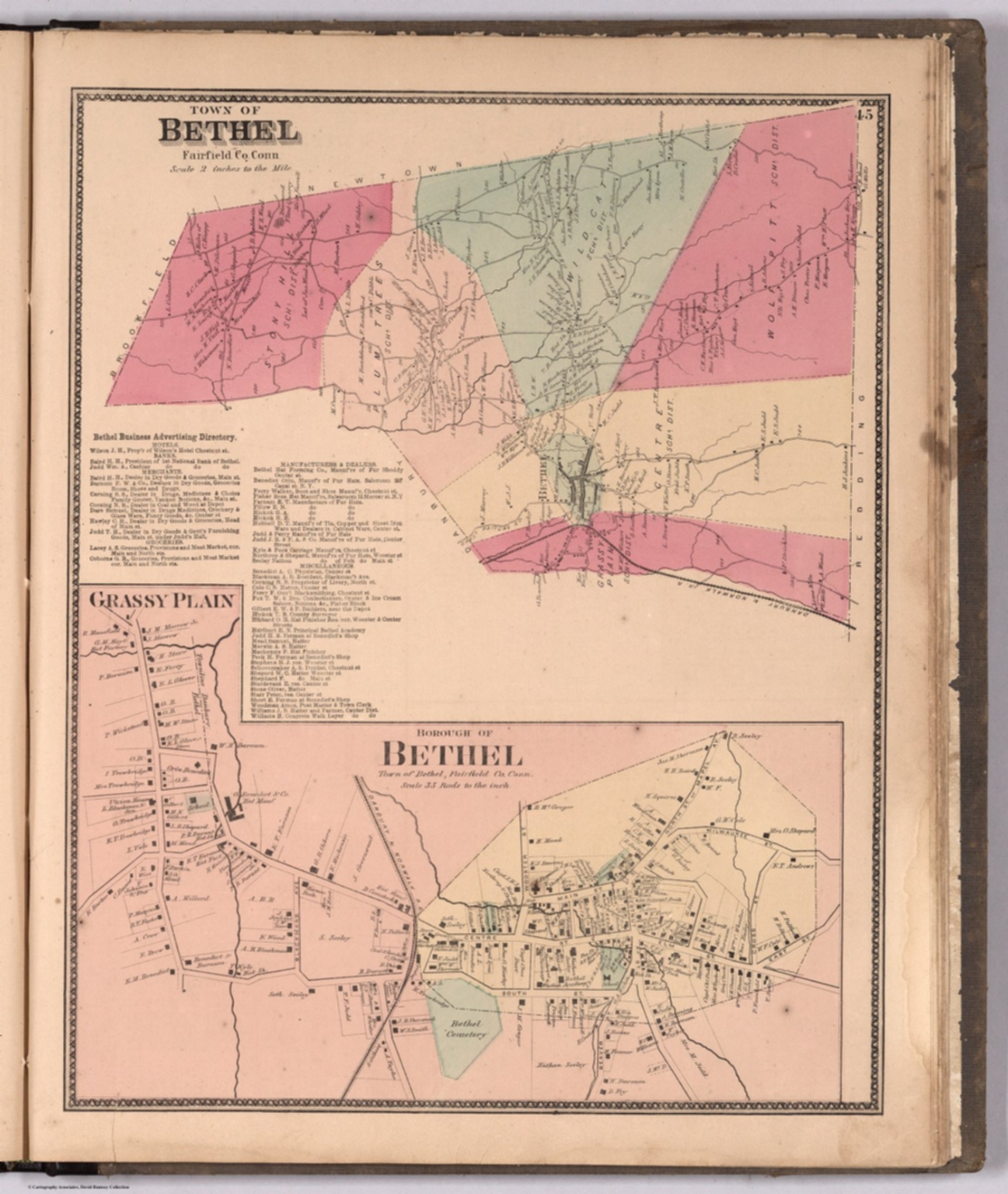 Town of Bethel, Fairfield County, Connecticut. Grassy Plain, Borough of 