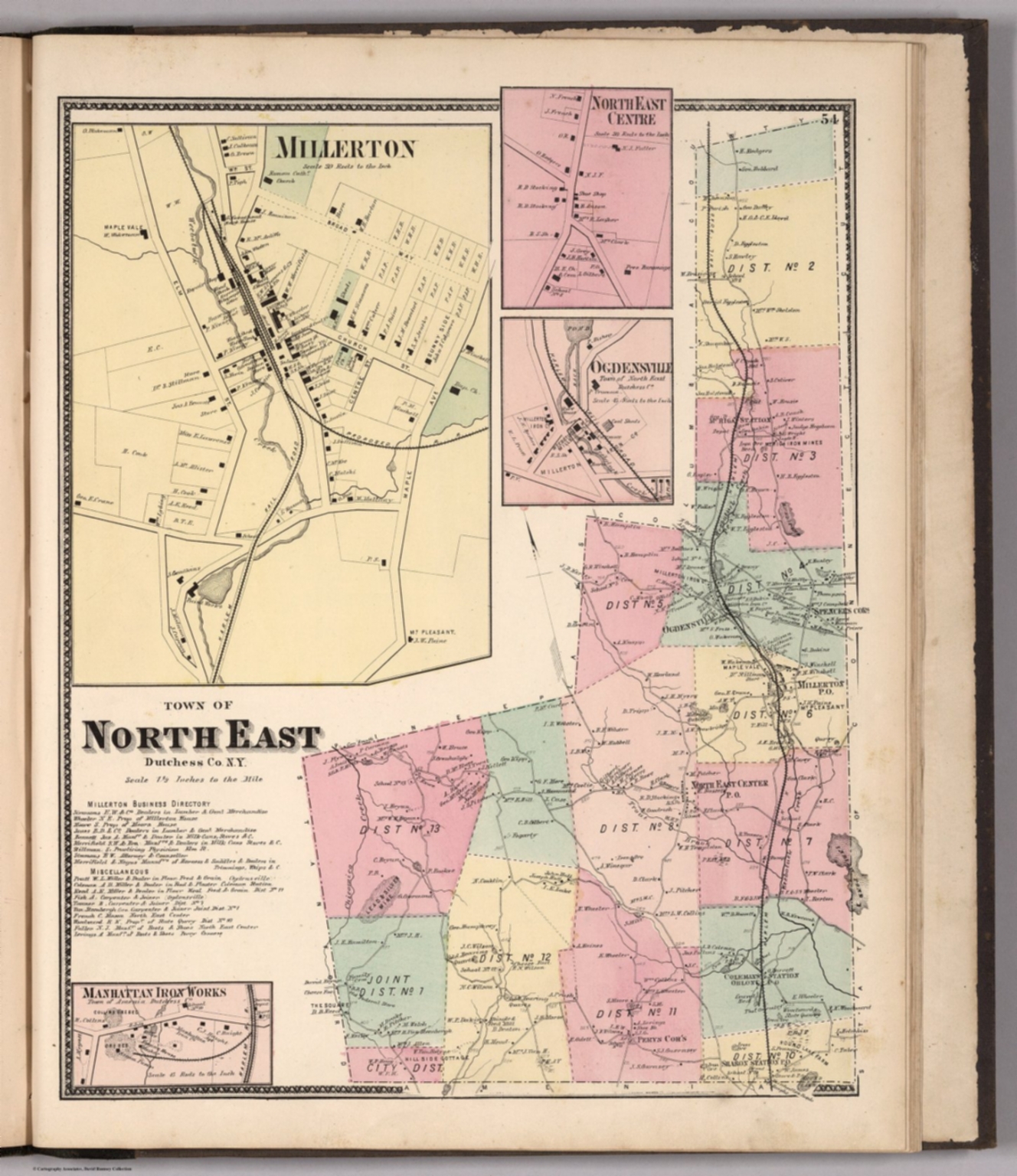 Town of North East, Dutchess Co. N.Y. Millerton. North East Centre. Ogdensville. David Rumsey