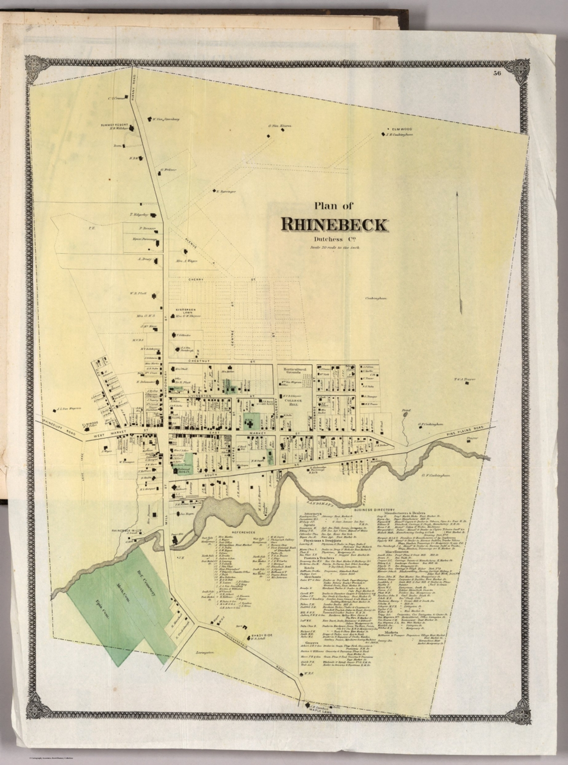 Plan of Rhinebeck, New York. - David Rumsey Historical Map Collection