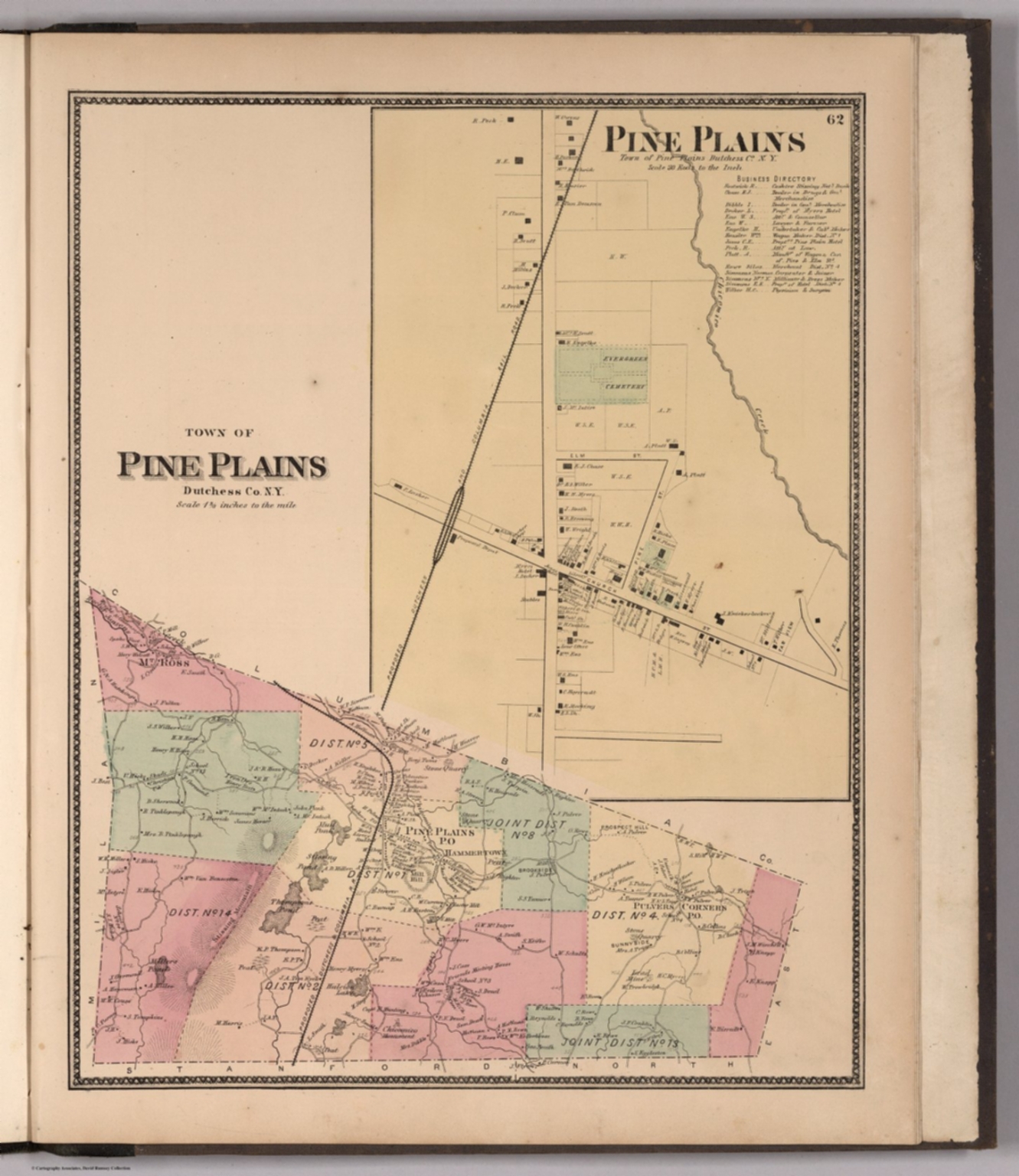 Town of Pine Plains, Dutchess County, New York. (inset) Pine Plains