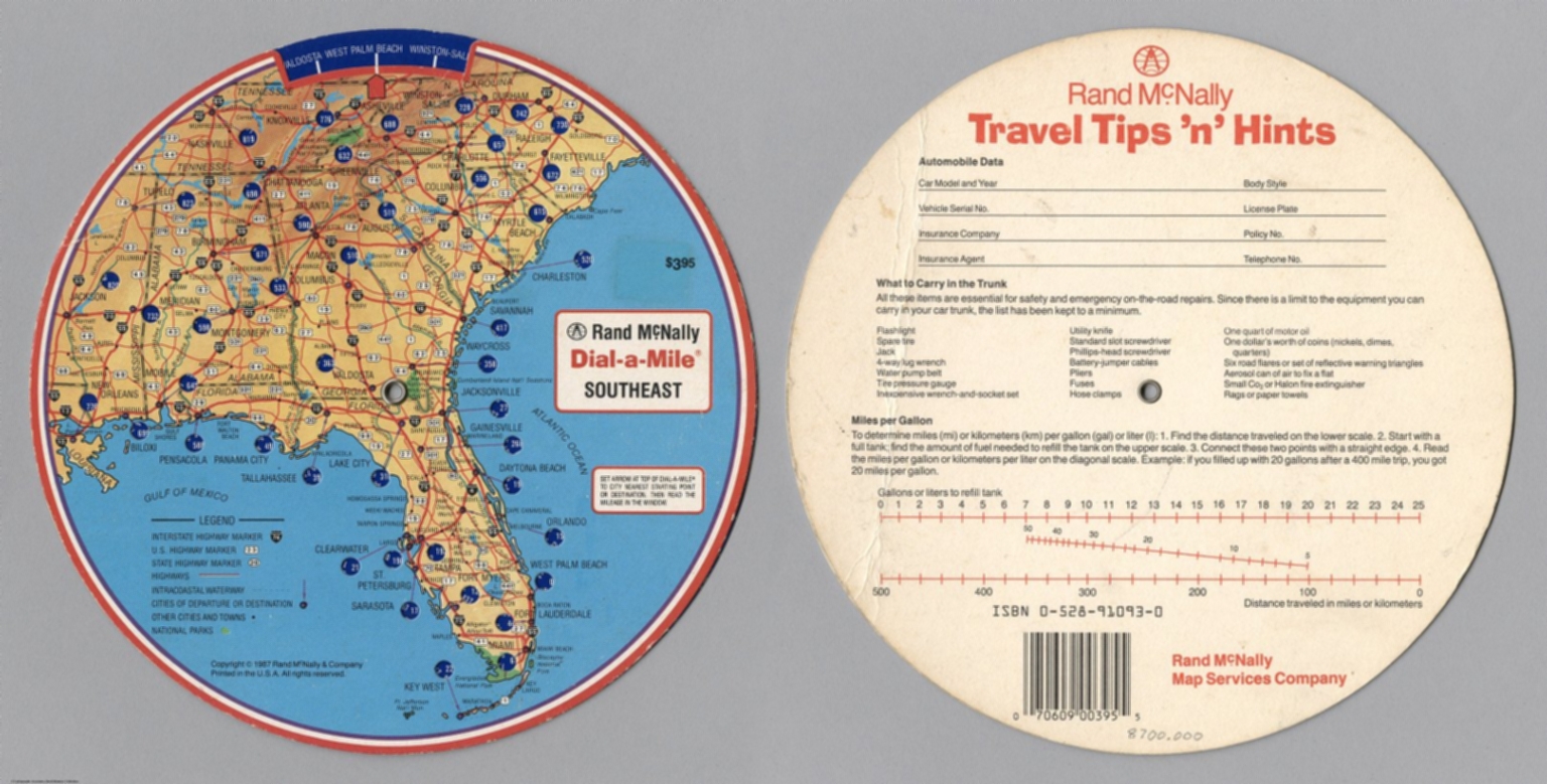 Rand McNally Dial-a-Mile Southeast. Rand McNally Travel Tips 'n' Hints