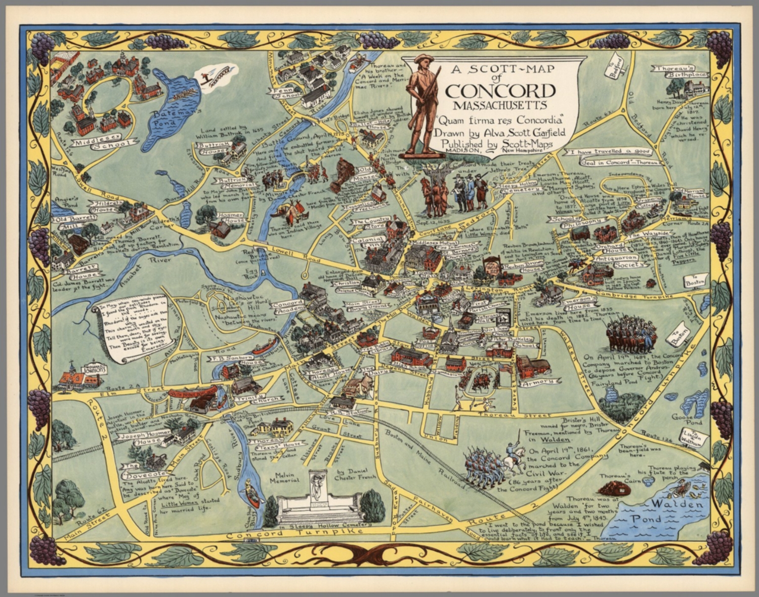 A ScottMap of Concord Massachusetts. David Rumsey Historical Map