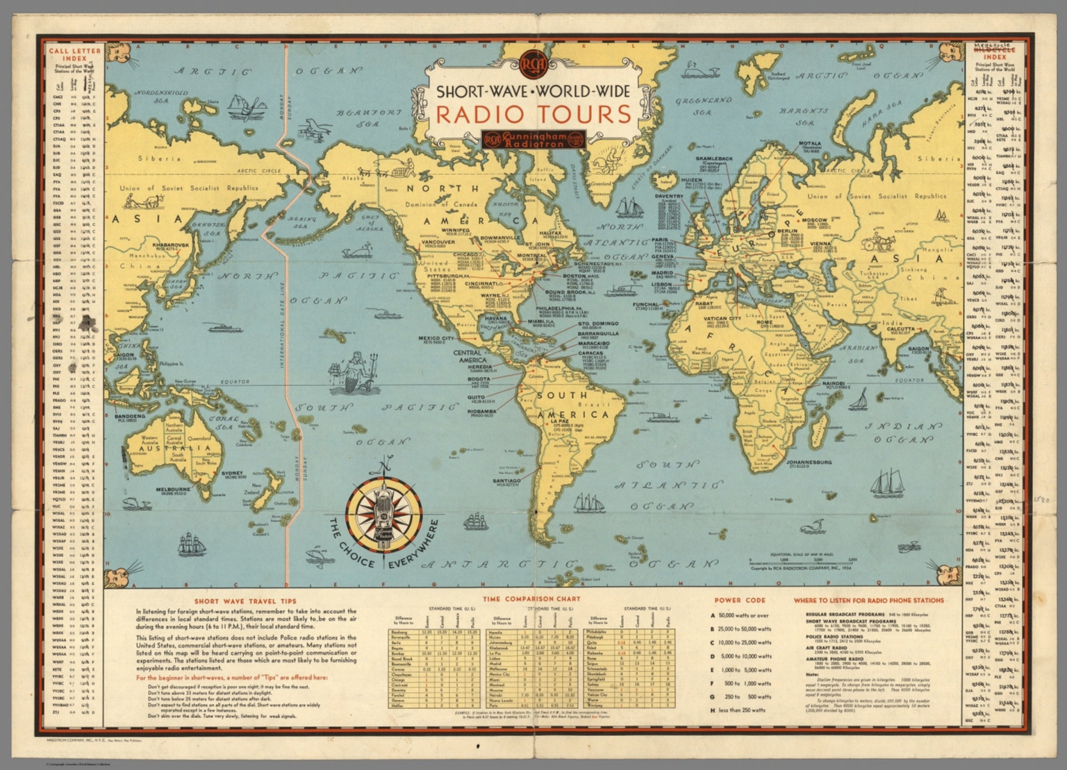 ShortWave WorldWide Radio Tours. David Rumsey Historical Map Collection